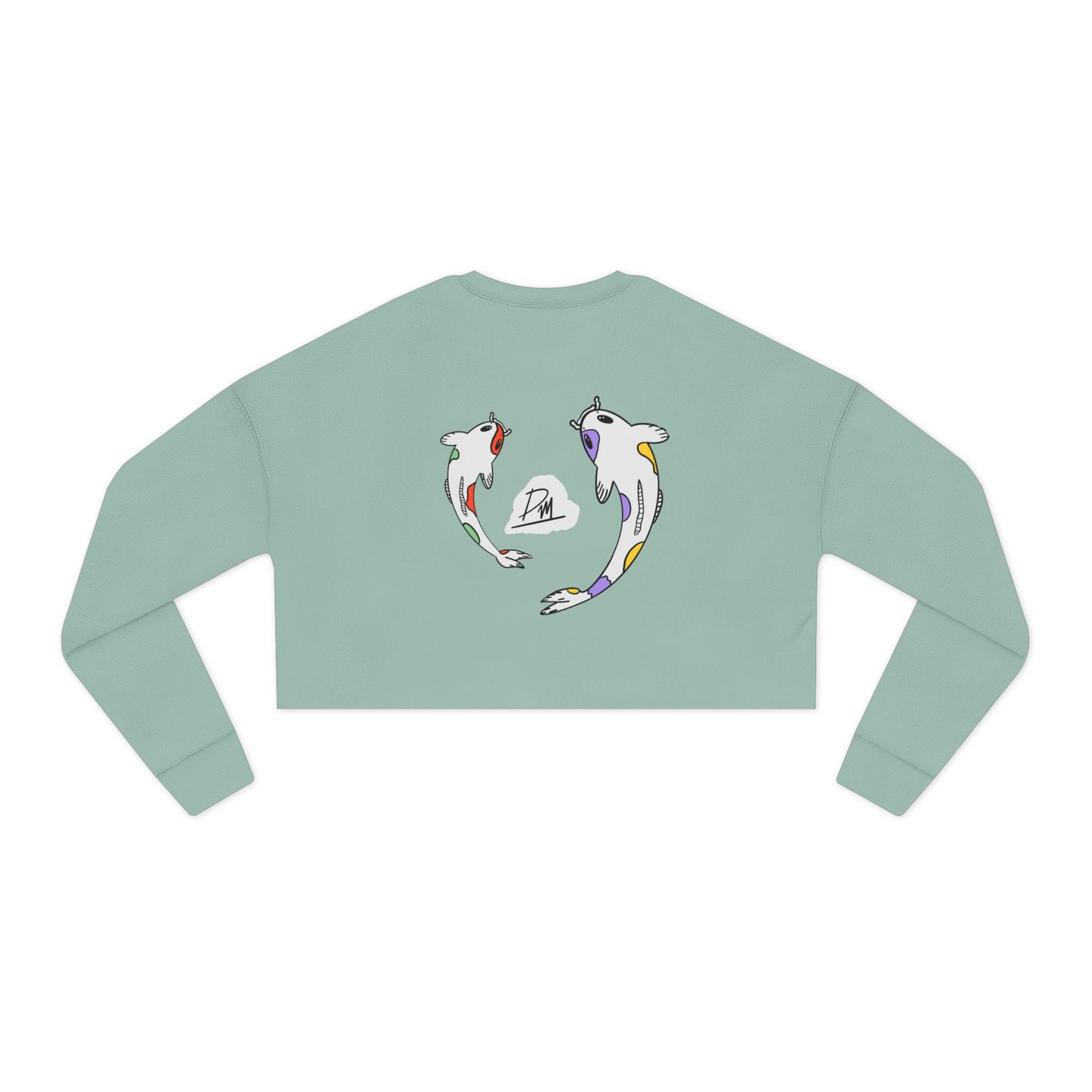 "Love of Koi" Women's Cropped Sweatshirt