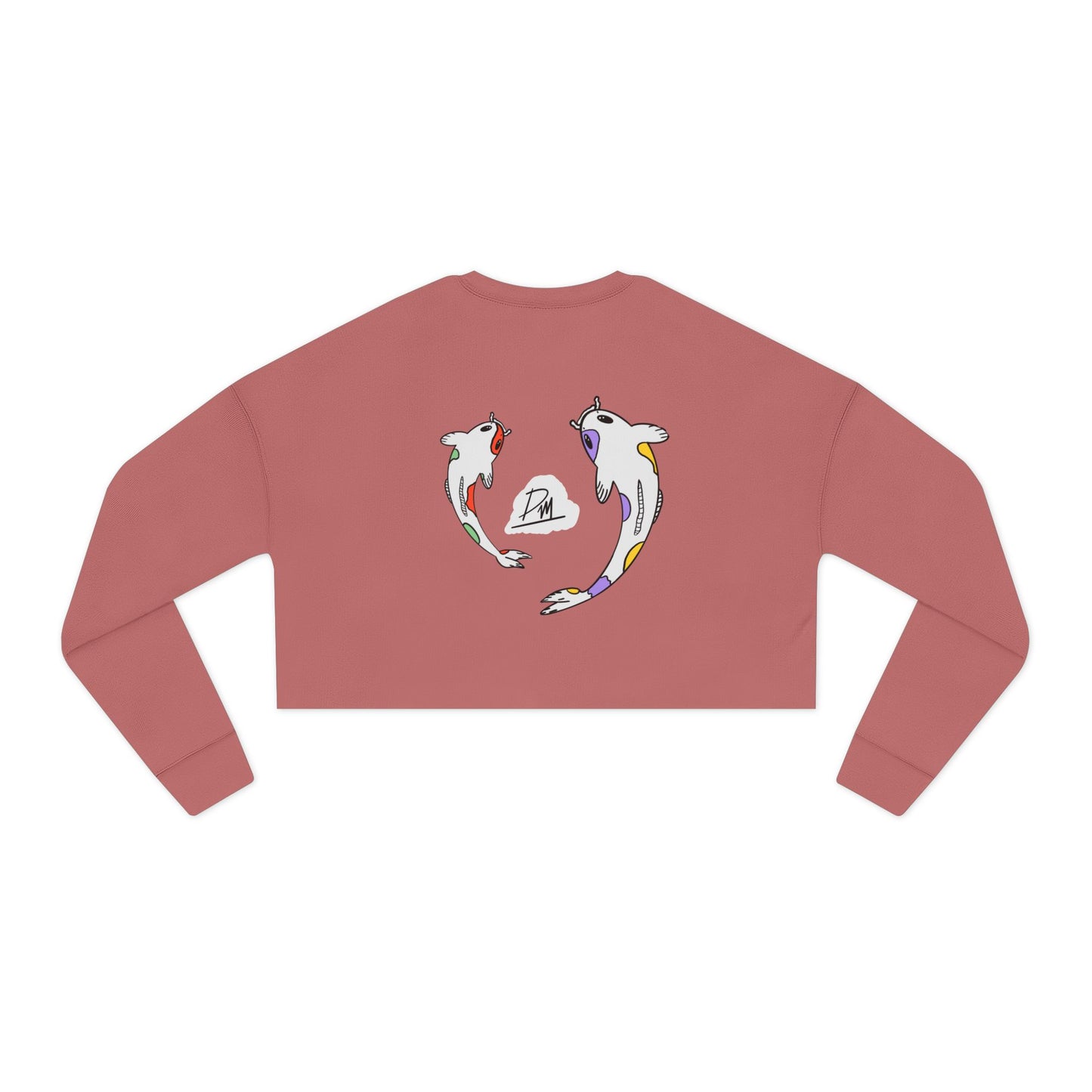 "Love of Koi" Women's Cropped Sweatshirt