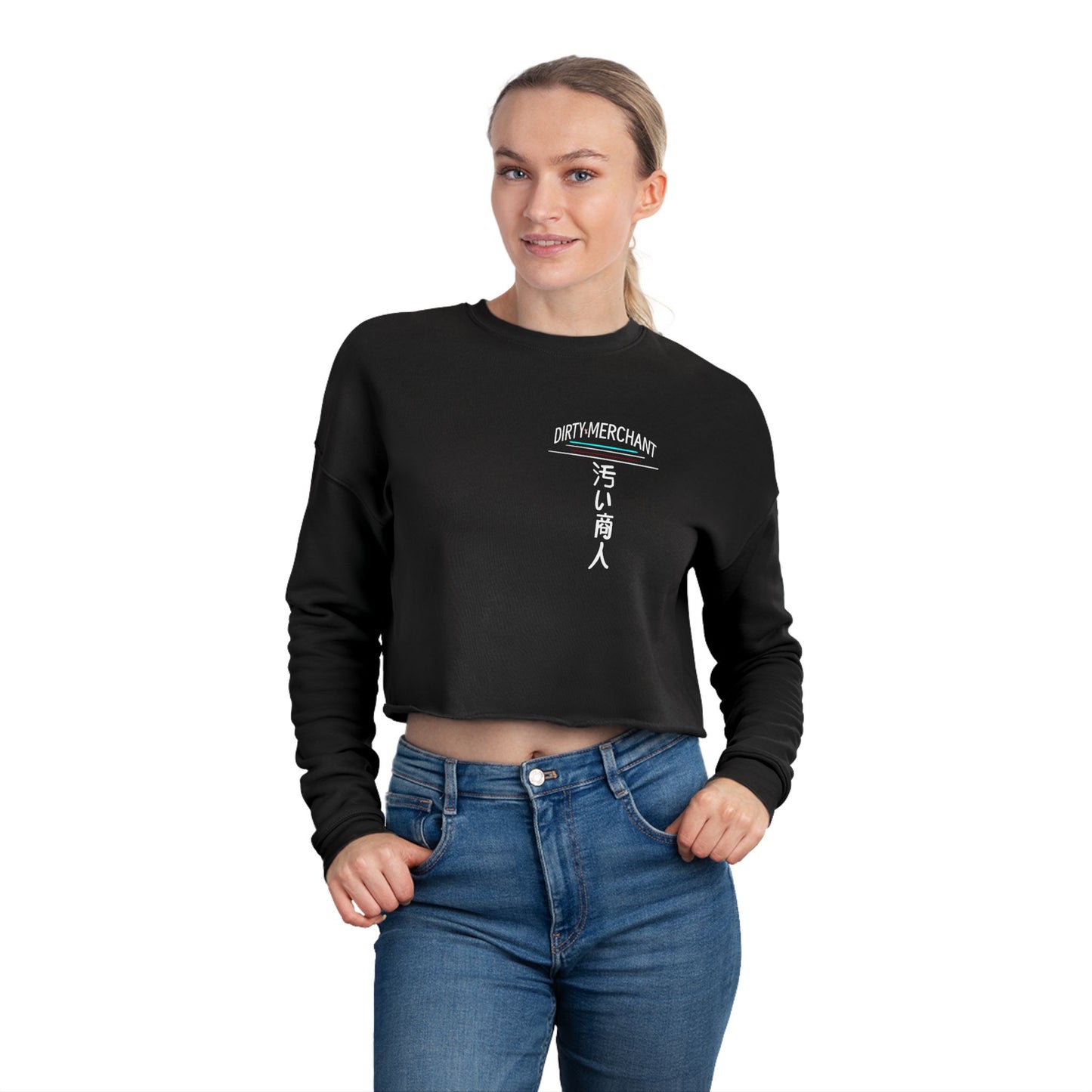 "Love of Koi" Women's Cropped Sweatshirt