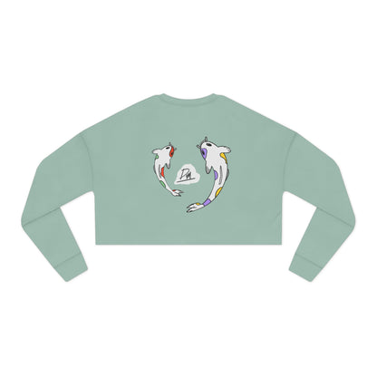 "Love of Koi" Women's Cropped Sweatshirt