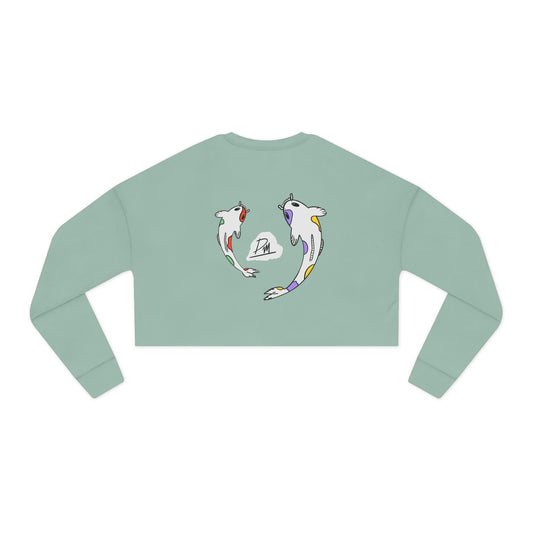 "Love of Koi" Women's Cropped Sweatshirt