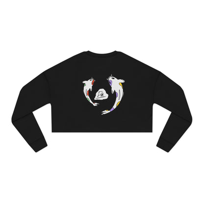 "Love of Koi" Women's Cropped Sweatshirt
