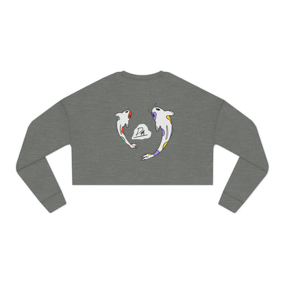 "Love of Koi" Women's Cropped Sweatshirt